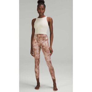Lululemon Womens 8 Pink High Waisted Diamond Dye Pants Workout Leggings Align
